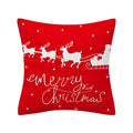 Axyaa Merry Christmas Print Sofa Cushion Decoration Pillowcase