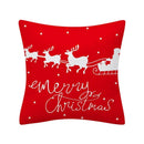 Axyaa Merry Christmas Print Sofa Cushion Decoration Pillowcase