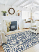 Axyaa Chinese Floral Pattern Ethnic Style Living Room Carpet