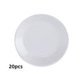Axyaa White Paper Plate Set - Nordic Minimalist Tableware for DIY Birthday Party