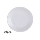 Axyaa White Paper Plate Set - Nordic Minimalist Tableware for DIY Birthday Party