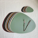 Axyaa Gift Placemats & Coasters Set: Round & Oval Modern Kitchen Dining Table Mats