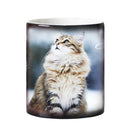 Axyaa Cat Color Changing Coffee Mug, Cute Milk Tea Cup, Surprise Gift for Friends