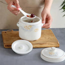 Axya Ceramic Stew Pot with Double Lid for Korean Bird's Nest Desserts