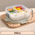 Axyaa Clear Compartment Lunch Box for Kids - Microwave Safe & Portable