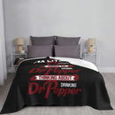 Axyaa Dr.Pepper Print Throw Blanket Bed Loose Blankets - Sleep in Style.