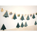 Axyaa Forest Garland Birthday Banner: White & Green Party Decor with Christmas Trees