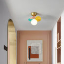 Axyaa Kids Room LED Ceiling Light Fixture Glass Ball Color Chandelier