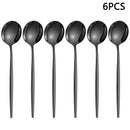 Axyaa Portuguese Cutlery Set with Steak Knife, Fork, Spoon, and Dessert Spoon