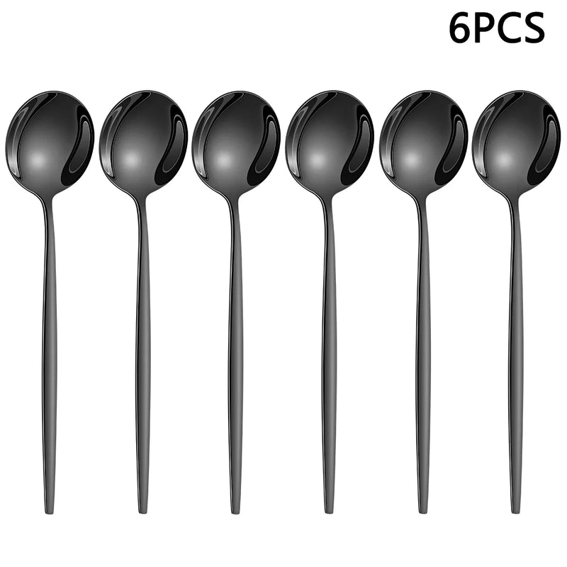 Axyaa Portuguese Cutlery Set with Steak Knife, Fork, Spoon, and Dessert Spoon