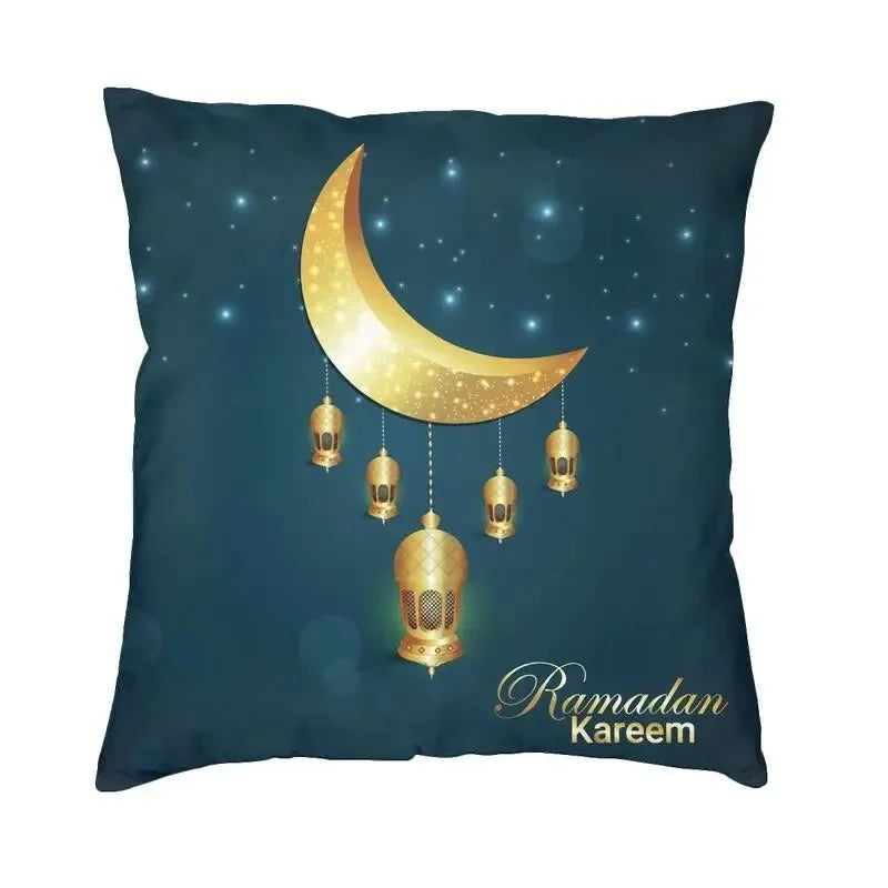 Eid Mubarak Ramadan Pillow Cases for Islamic Home Decor by Axyaa