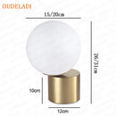 Axyaa Glass Ball Brass Table Lamp for Living Room Bedroom Study Bedside