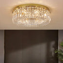 Axyaa Gold Crystal LED Chandelier for Dining Room and Living Room