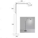 Axyaa Telescopic Long Arm Floor Lamp: Italian Designer, Creative Personality for Living Room