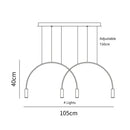 Axyaa Kitchen Island LED Chandelier Pendant Light Hanging Lamp Insulated Arc