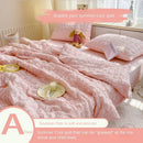 Axyaa Summer Seersucker Comforter Quilt - Cool & Refreshing Machine Washable Blanket