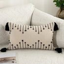 Axyaa Geometric Tassels Woven Rug Cushion Cover for Home Sofa Bed