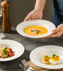 Axyaa Ceramic Straw Hat Plate for Salad, Pasta & Western Dining