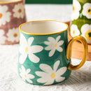 Axyaa 16oz Hand Drawn Ceramic Mug, Breakfast Cereal Coffee Cup