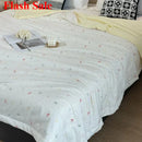 Axyaa Summer Cotton Quilt: Wrinkled Yarn Air Conditioner Thin Quilt, Machine Washable