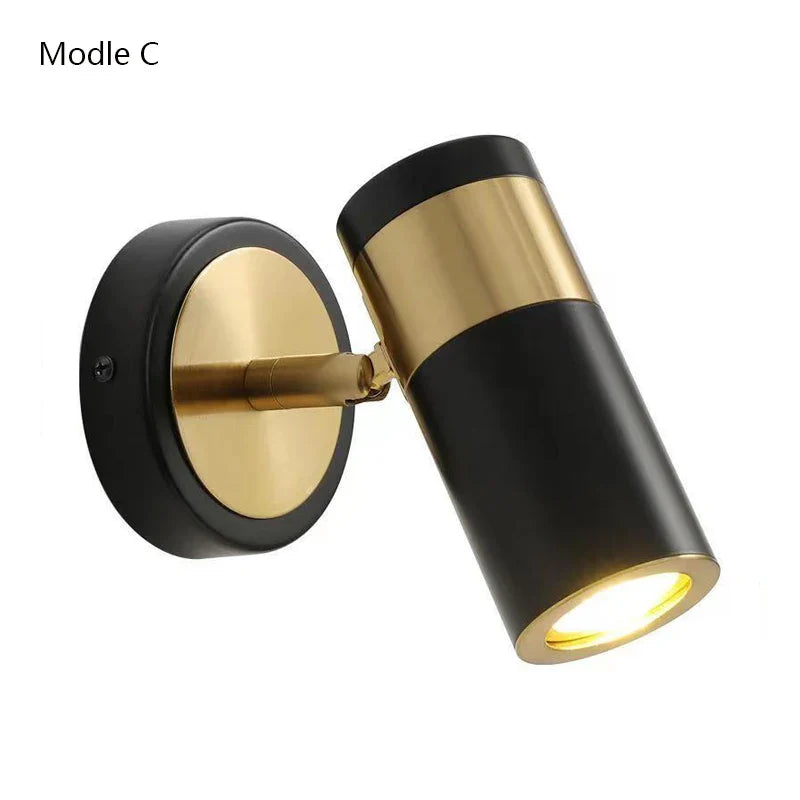 Axyaa Nordic Wall Lamp with Adjustable LED Reading Light
