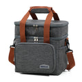 Axyaa Double Layer Crosbody Lunch Bag: Insulated Picnic Beverage Cooler & Travel Storage
