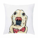 Axyaa Painted Dog Decorative Soft Sofa Bed Pillow Cover in Cartoon Puppy Design