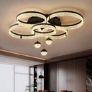 Axyaa Crystal Chandelier Stair Pendant Lamp Living Room Lighting