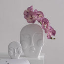 Axya Ceramic Face Vase Set - Nordic Rustic Modern Room Decor for Home
