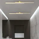 Axyaa Black Gold LED Ceiling Light 60/80cm Modern Living Room Bedroom Decor Lighting