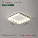 Axyaa Minimalist Square Black LED Ceiling Light with Remote Dimming