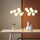 Axyaa Modern Glass Ball Chandelier LED Pendant Light for Home Decor