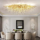 Axyaa Crystal Water Drop Chandelier for Luxury Living Room Decor