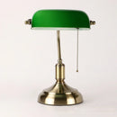 Axyaa Green Glass LED Table Lamp with Pull Switch for Home Decor