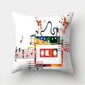 Axyaa Musical Note Cushion Cover for Home Decor - 40/45/50cm Pillowcase for Living Room