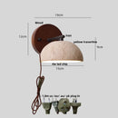 Axyaa Wood Canopy LED Wall Light - Nordic Modern Iron Bedside Lamp
