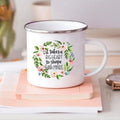 Axyaa Teacher Gift Enamel Mug - Creative Coffee Cup for School and Home