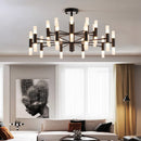 Axyaa Gold/Black Modern LED Art Pendant Lamp for Kitchen Living Room Loft Bedroom