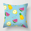 Axyaa Tropical Fruits Cushion Cover Watermelon Pineapple Decorative Pillow Case