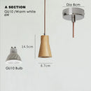 Axyaa Walnut Wood LED Pendant Lamp for Dining Room and Living Room