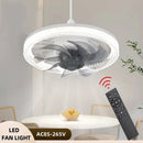 Axyaa LED Ceiling Fan Light Remote Control 4-Speed Bedroom Kitchen Decor Fans Lamp