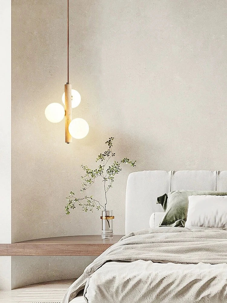 Axya Bubble Ball Pearl Pendant Chandelier: Retro Bedroom Lighting