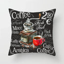 Axyaa Coffee Burger Wine Pie Juice Cushion Cover 45x45cm