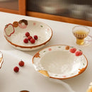 Axyaa Ceramic Tableware Set with Spoon, High-value Plates, Rice Bowl, Noodle Bowl, Deep Plate