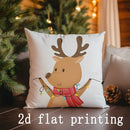 Axyaa Christmas Reindeer & Santa Pillows for Sofa Bedroom Car Cover