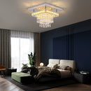 Axyaa Crystal Ceiling Light: Modern LED Stainless Steel Pendant Luxury Ceiling Lamp