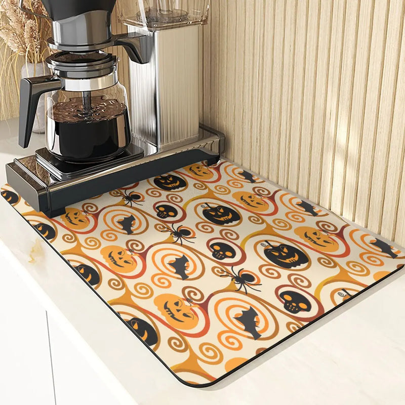 Axyaa Cute Ghost Pattern Coasters and Placemat Set