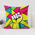 Axyaa Pop Art Cushion Cover: Fun Cartoon Pillow for Living Room Sofa or Bed