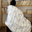 Axyaa Cartoon Puppy Fleece Blanket | Double-Layer Thick Warm Throw | Soft Plush Plaid