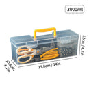 Axyaa Multifunctional Transparent Tool Organizer with Handle - Large Capacity